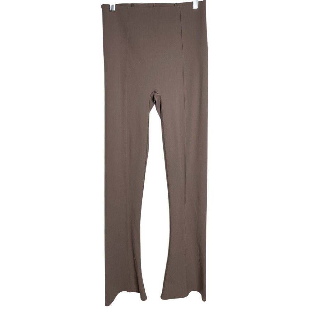 Spanx Micro Flare Pants Large Tall Smoke Taupe Smoothing High Rise 50976T